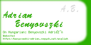 adrian benyovszki business card